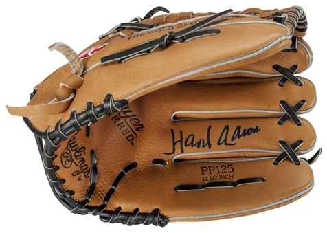 Hank Aaron Signed Glove (PSA/DNA)